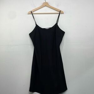 Nanette Lepore Slip Dress Black Spaghetti Straps Size 14